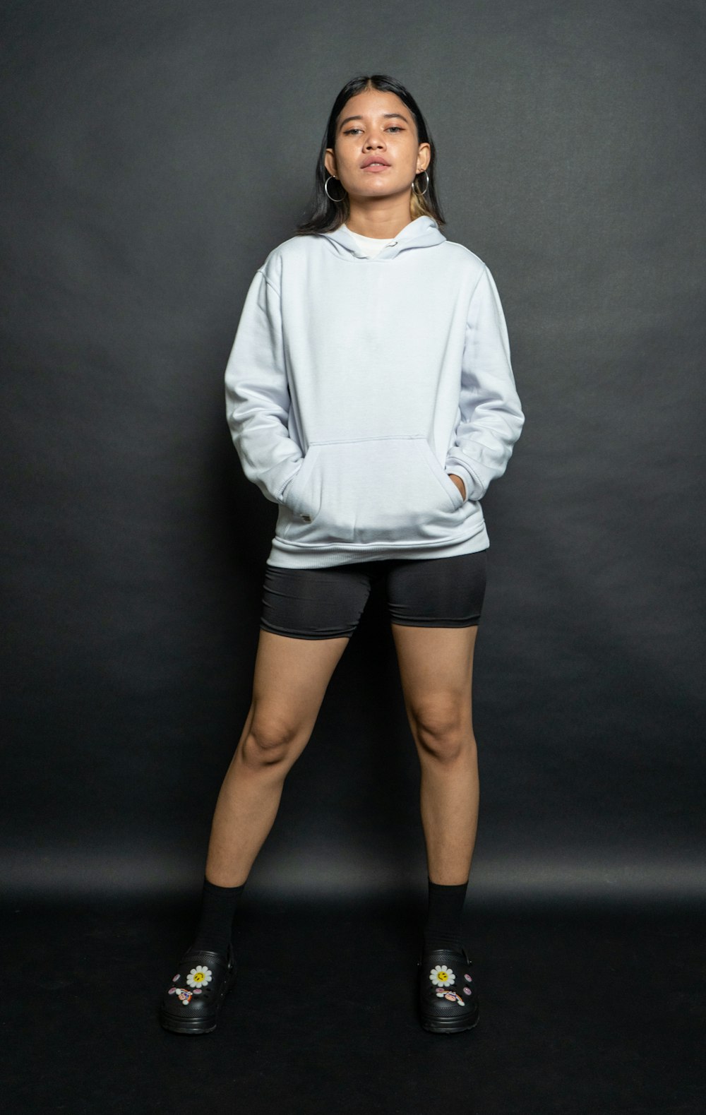 Oversized hoodie in charcoal